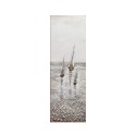 Quadro dipinto a mano su tela 30x90cm barche a vela con cornice Z511 Vendita