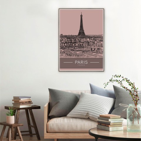 Stampa quadro fotografia città Parigi cornice 50x70cm Unika 0007