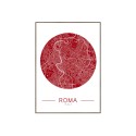 Poster stampa fotografia cornice mappa Roma città 50x70cm Unika 0068 Vendita