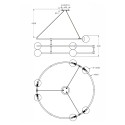 Lampadario moderno 6 sfere palle vetro cerchi spirale Balance Maytoni Modello
