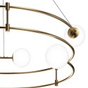 Lampadario moderno 6 sfere palle vetro cerchi spirale Balance Maytoni Stock