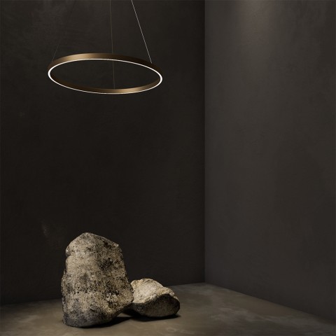 Lampadario design minimal a soffitto cerchio LED Ø 60cm Rim Maytoni