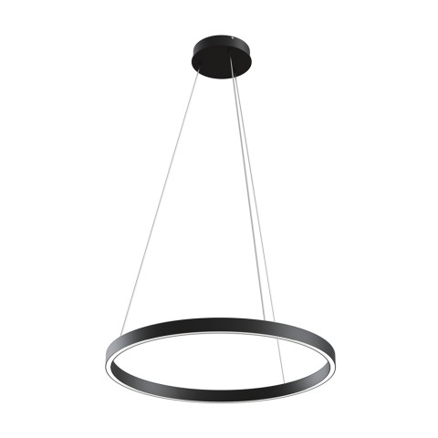 Lampadario da soffitto cerchio nero Ø 60cm luce LED moderno Rim Maytoni Promozione