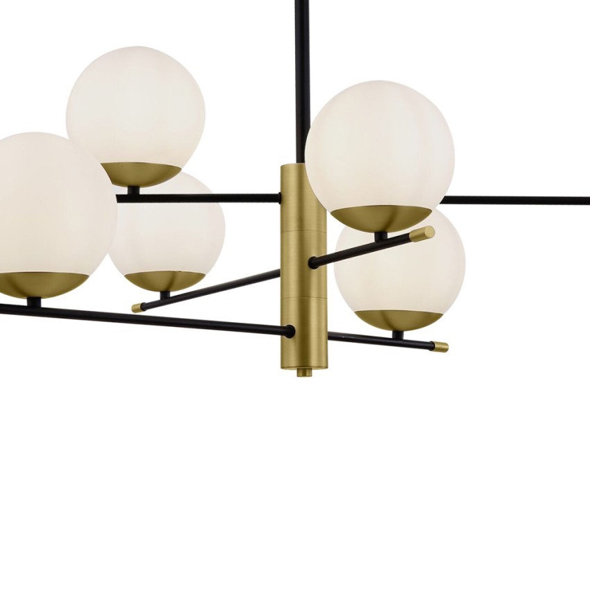 Nostalgia Maytoni lampadario moderno a soffitto 6 sfere bianco opaco