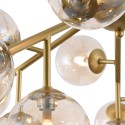 Plafoniera soffitto soggiorno sfere vetro metallo dorato Dallas Maytoni Saldi