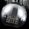 Lampadario design moderno sfere sospese vetro cromato Fermi Maytoni Saldi