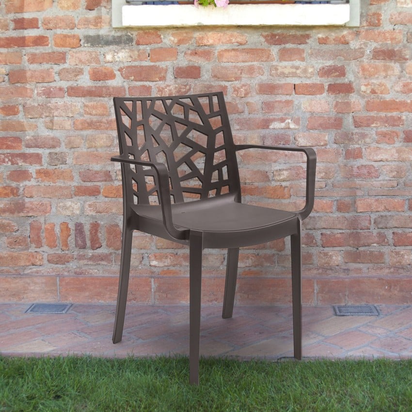  Sedia giardino esterno bar con braccioli moderna Matrix Armchair BICA 