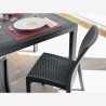Sedia impilabile rattan giardino ristorante bar esterno Virginia Bica Modello