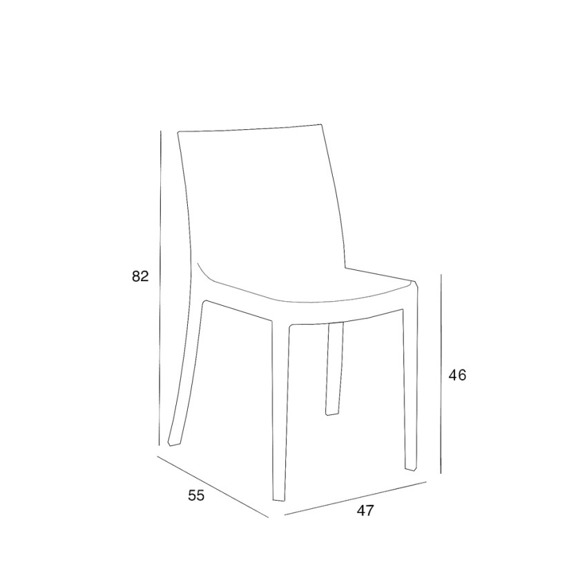 Sedia Cucina Albero x6 Moderna Bar Giardino Matrix Bianco