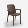 Stock 18 sedie rattan impilabili braccioli giardino esterno Indiana BICA Costo