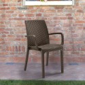 Stock 18 sedie rattan impilabili braccioli giardino esterno Indiana BICA Caratteristiche