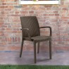 Stock 18 sedie rattan impilabili braccioli giardino esterno Indiana BICA Caratteristiche
