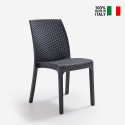 Stock 19 sedie impilabili rattan giardino bar ristorante Virginia BICA Sconti