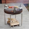 Griglia in acciaio per barbecue BBQ braciere esterno da giardino Sconti