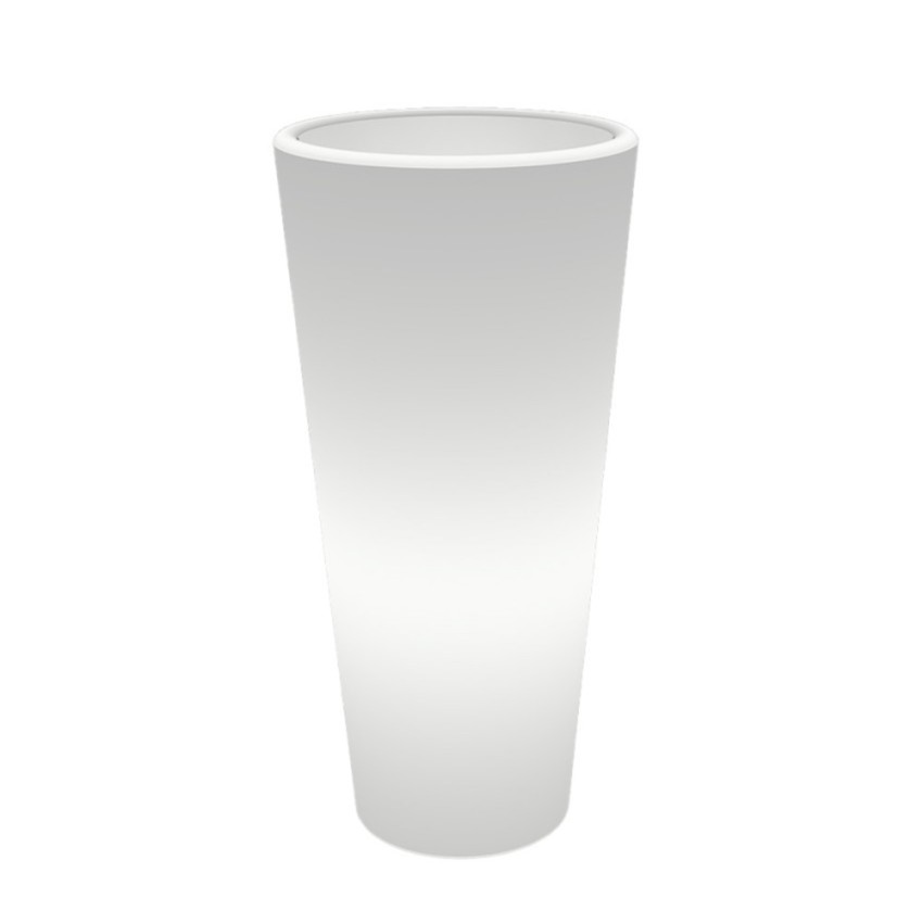 Genesis vaso alto rotondo luminoso LED RGB portavasi giardino terrazza