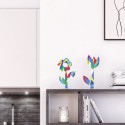 Scultura decorativa fiore in plexiglass colorato stile pop art Tulipano