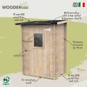 Casetta da giardino di legno box per attrezzi e strumenti Hobby 146x98 Vendita