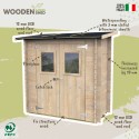 Box per attrezzi e casetta da giardino in legno con porta finestrata Hobby 198x98 Vendita