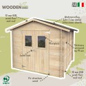 Casetta in legno da giardino attrezzi rimessa porta doppia Hobby 248x248 Vendita