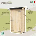 Casetta in legno per attrezzi bricolage giardinaggio esterni Arturo 98x64