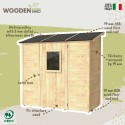 Casetta in legno da giardino rimessa box per attrezzi Vaniglia 207x102 Vendita