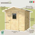 Casetta in legno da giardino rimessa box per attrezzi Vaniglia 200x207 Vendita