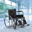Sedia a rotelle pieghevole anziani con poggiagambe acciaio 15 kg Peony Stock
