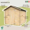 Casetta in legno porta attrezzi giardino 178x218cm porta singola Formia Vendita