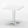 Tavolino Quadrato Bianco 70x70 cm con 2 Sedie Colorate Trasparenti Cristal Light Terrace Acquisto
