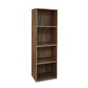 Libreria soggiorno ufficio 4 ripiani 40x132 cm scaffale in legno Duval