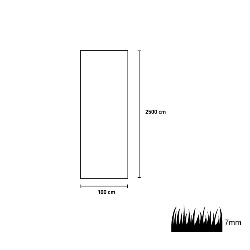 VIRSUS 1 Rotolo Prato Artificiale 1x25 Metri Erba alta 7mm Giardino  Sintetico per uso Indoor e Outdoor Manto Erboso Calpestabile in Polimero  Plastico