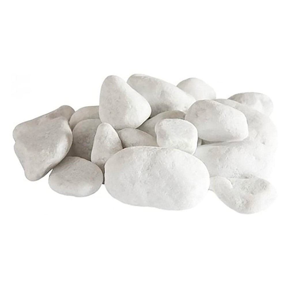 Set 24 pietre decorative sassi bianchi per camino a bioetanolo biocamino