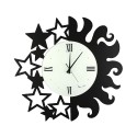 Orologio tondo da parete artigianale in metallo Sole e Stelle Ceart Stock