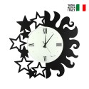 Orologio tondo da parete artigianale in metallo Sole e Stelle Ceart Sconti