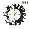 Orologio tondo da parete artigianale in metallo Sole e Stelle Ceart Sconti