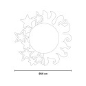 Orologio tondo da parete artigianale in metallo Sole e Stelle Ceart