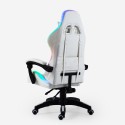Sedia gaming bianca poltrona massaggiante LED reclinabile ergonomica Pixy Plus Catalogo