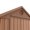 Casetta da giardino effetto legno naturale in resina PVC 125x184x205cm Darwin 4x6 Keter Stock
