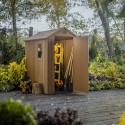 Casetta da giardino effetto legno naturale in resina PVC 125x184x205cm Darwin 4x6 Keter 