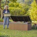 Baule portaoggetti giardino effetto legno Darwin Box 100G Keter K252700 Stock