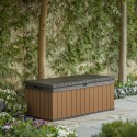 Baule portaoggetti giardino effetto legno Darwin Box 100G Keter K252700 