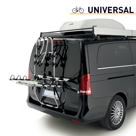 Portabici universale portellone posteriore 3 biciclette Bici Ok Mtb Van
