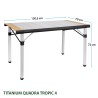 Tavolo campeggio 120,5x70 pieghevole alluminio legno Quadra Tropic 4 Brunner Scelta