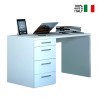 Scrivania moderna bianca 4 cassetti ufficio smartworking 110X60 KimDesk WS Vendita
