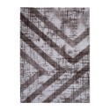 Tappeto design stile geometrico rettangolare bianco marrone Double MAR010 Vendita