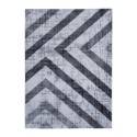 Tappeto design geometrico moderno rettangolare grigio nero Double GRI008 Vendita