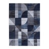 Tappeto design moderno geometrico rettangolare blu grigio Double BLU005 Vendita