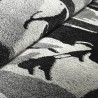 Tappeto rettangolare moderno bianco nero grigio motivo astratto GRI227 Offerta