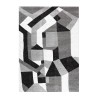 Tappeto pelo corto stile moderno rettangolare grigio bianco nero GRI228 Vendita
