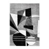 Tappeto rettangolare design geometrico moderno grigio bianco nero GRI229 Vendita